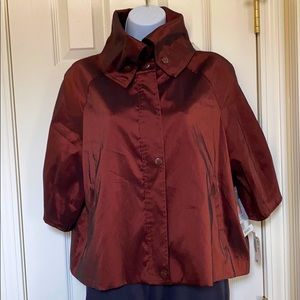 Samuel Dong topper. Color is sangria.